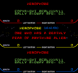 Xenophobe (ARC)   © Bally Midway 1987    1/4