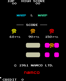 Warp & Warp (ARC)   © Namco 1981    1/3