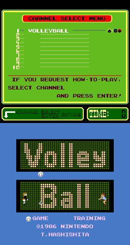 Volley Ball (ARC)   © Nintendo 1986    1/4
