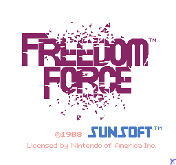 Vs. Freedom Force (ARC)   © Nintendo 1988    1/3