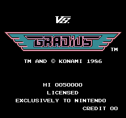 Vs. Gradius (ARC)   © Nintendo 1986    1/4