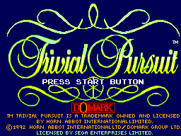 Trivial Pursuit: Genius Edition (SMS)   © Domark 1992    1/3