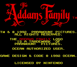 The Addams Family (ARC)   © Ocean 1992    1/3