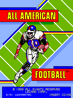 All American Football (ARC)   © Leland 1989    1/5