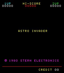 Astro Invader (ARC)   © Stern 1980    1/3
