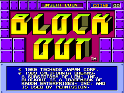 Block Out (ARC)   © Technos 1989    1/4