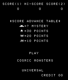 Cosmic Monsters (ARC)   © Universal 1981    1/3