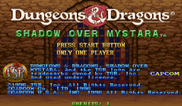 Dungeons & Dragons: Shadow Over Mystara (ARC)   © Capcom 1996    1/23