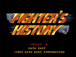 Fighter's History (ARC)   © Data East 1993    1/4