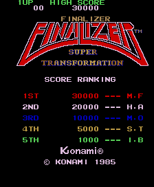 Finalizer: Super Transformation (ARC)   © Konami 1985    1/5