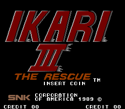 Ikari III: The Rescue (ARC)   © SNK 1989    1/3