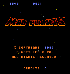 Mad Planets (ARC)   © Gottlieb 1983    1/3