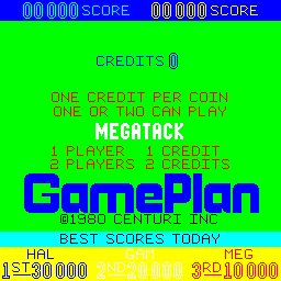 Megatack (ARC)   © Game Plan 1980    1/4