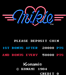 Mikie (ARC)   © Konami 1984    1/4