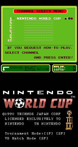 Nintendo World Cup (ARC)   © Technos 1990    3/3