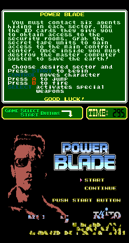 Power Blade (ARC)   © Taito 1991    1/3