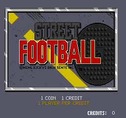 Street Football (ARC)   © Sente 1985    1/3