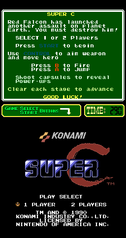 Super C (ARC)   © Konami 1990    1/3