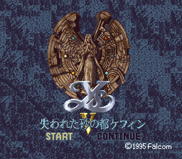 Ys V: Ushinawareta Sunano Miyako Kefin (SNES)   © Falcom 1995    1/3