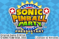 Sonic Pinball Party (GBA)   © Sega 2003    1/3