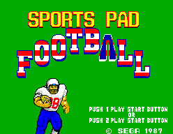 Sports Pad Football (SMS)   © Sega 1987    1/3