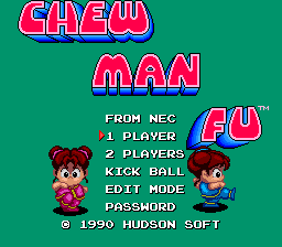 Chew-Man-Fu (PCE)   © Hudson 1990    1/3