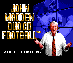 John Madden Duo CD Football (PCCD)   © Hudson 1993    1/3