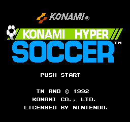 Konami Hyper Soccer (NES)   © Konami 1992    1/3