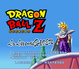 Dragon Ball Z: La Lgende Saien (SNES)   © Bandai 1993    1/3