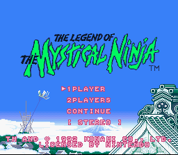 The Legend Of The Mystical Ninja (SNES)   © Konami 1991    1/3