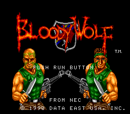 Bloody Wolf (PCE)   © Data East 1989    1/3