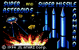 Super Asteroids / Missile Command (LNX)   © Atari Corp. 1994    1/3