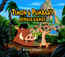 Timon & Pumbaa's Jungle Games (SNES)   © THQ 1997    1/3