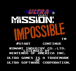Mission: Impossible (1990) (NES)   © Palcom 1990    1/3