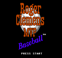 Roger Clemens' MVP Baseball (NES)   © LJN 1991    1/3