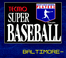 Tecmo Super Baseball (SMD)   © Tecmo 1994    1/3