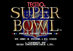 Tecmo Super Bowl (SMD)   © Tecmo 1993    1/3