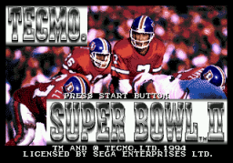 Tecmo Super Bowl II: Special Edition (SMD)   © Tecmo 1994    1/3