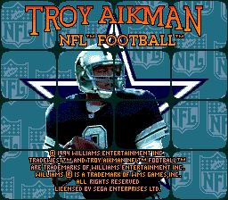 Troy Aikman NFL Football (SMD)   © Tradewest 1994    1/3