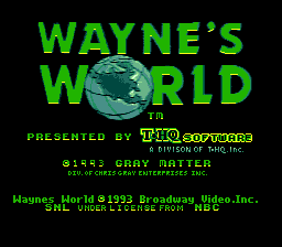 Wayne's World (SMD)   © THQ 1993    1/3