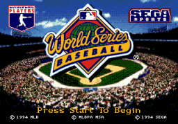 World Series Baseball (SMD)   © Sega 1994    1/4