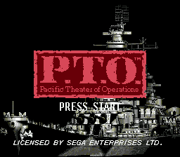 P.T.O.: Pacific Theater Of Operations (SMD)   © KOEI 1992    1/3