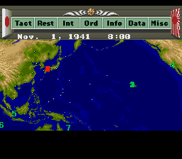P.T.O.: Pacific Theater Of Operations (SMD)   © KOEI 1992    2/3