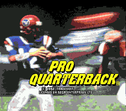 Pro Quarterback (SMD)   © Tradewest 1992    1/3