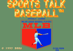 Sports Talk Baseball (SMD)   © Sega 1992    1/4