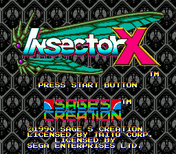 Insector X (SMD)   © Taito 1990    1/3