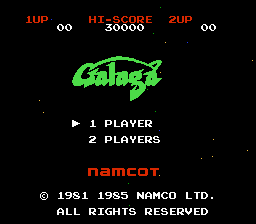 Galaga (NES)   © Namco 1985    1/3