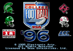 College Football USA 96 (SMD)   © EA 1995    1/3