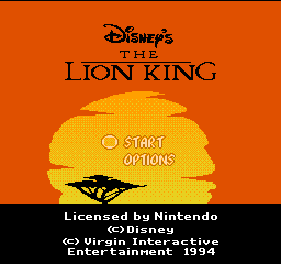 The Lion King (NES)   © Virgin 1995    1/3