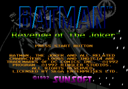 Batman: Revenge Of The Joker (SMD)   © SunSoft 1992    1/4